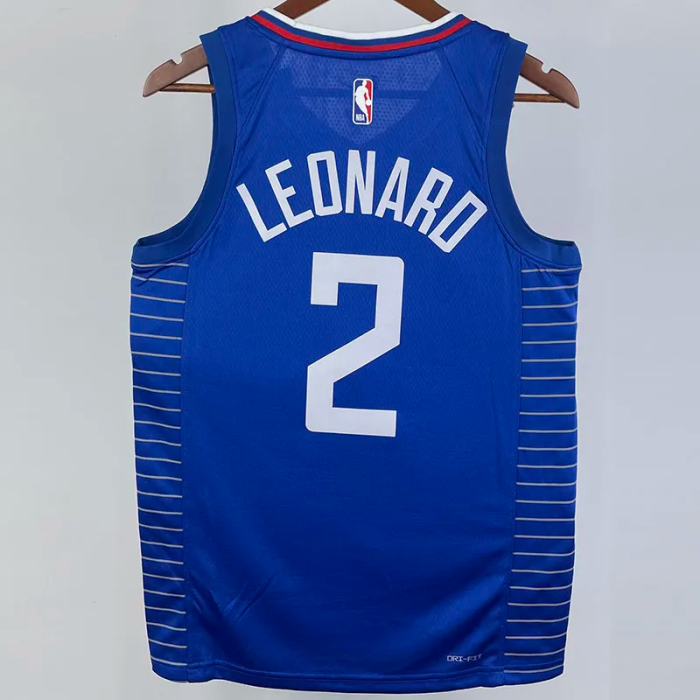 22-23 Clippers LEONARO #2 Blue Top Quality Hot Pressing NBA Jersey