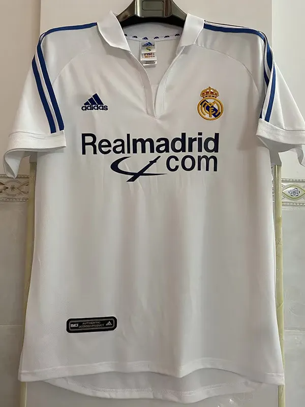 2001-2002 Real Madrid Home Retro Soccer Jersey