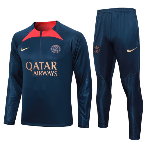 23-24 Paris Saint-Germain High Quality Half Pull Tracksuit