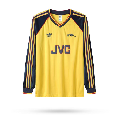1989-1991 Arsenal Away Long sleeves Retro Soccer Jersey
