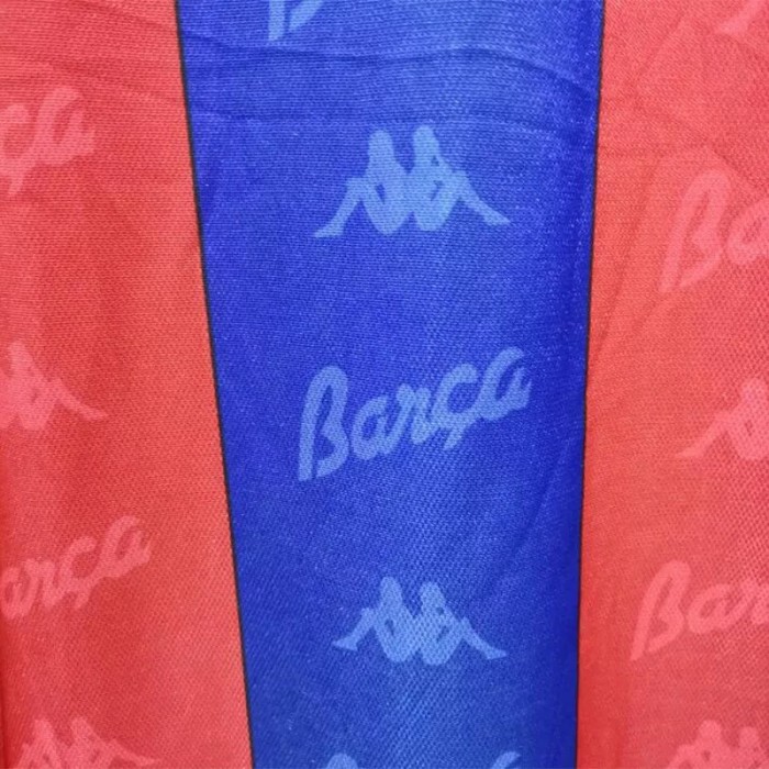 1996-1997 Barcelona Home Long Sleeve Retro Soccer Jersey