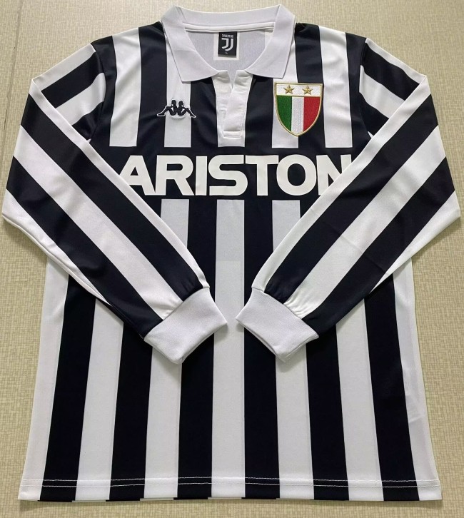 1984-1985 Juventus Home Retro Long Sleeve Soccer Jersey