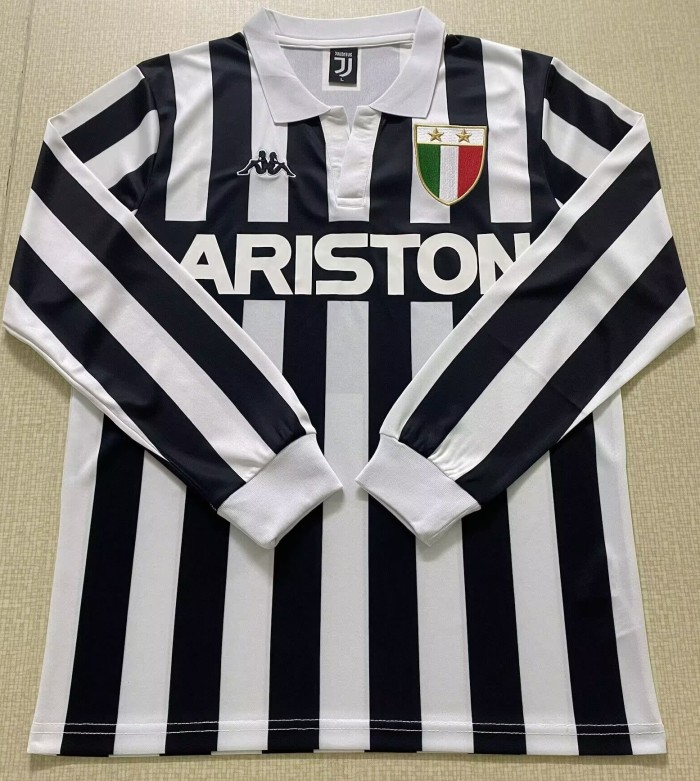 1984-1985 Juventus Home Retro Long Sleeve Soccer Jersey