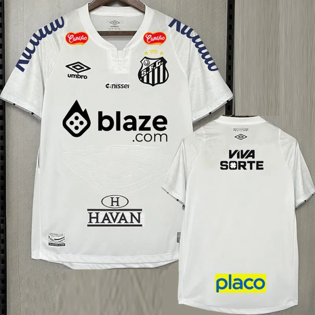 24-25 Santos FC Home (Print Sponsor) Fans Soccer Jersey