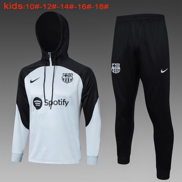 23-24 Barcelona High Quality Kids Hoodie Jacket Tracksuit