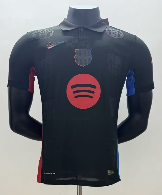25-26 Barcelona Black Special Edition Player Version Training Shirts (有领)