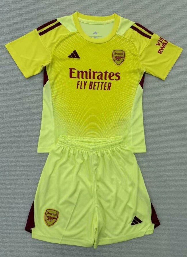 25-26 Arsenal Light Yellow GoalKeeper Adult Suit