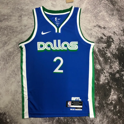 2023 Dallas Mavericks IRVING #2 Blue City Edition Top Quality Hot Pressing NBA Jersey