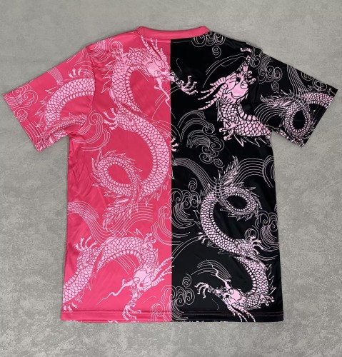 25-26 Real Madrid Pink Black Special Edition Fans Training Shirts *粉龙纹