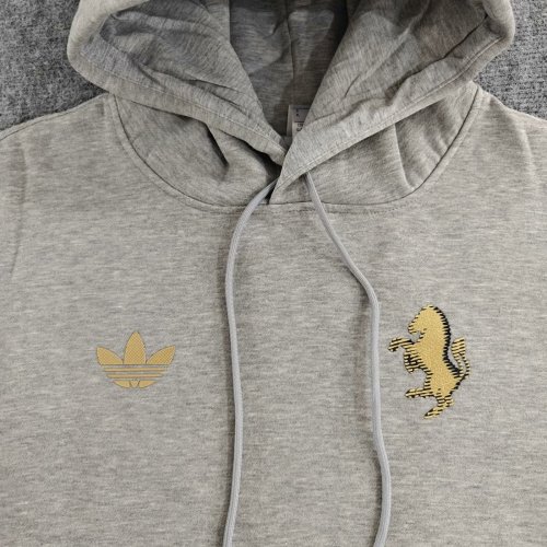 2024 Juventus Gray Fleece Hoodie
