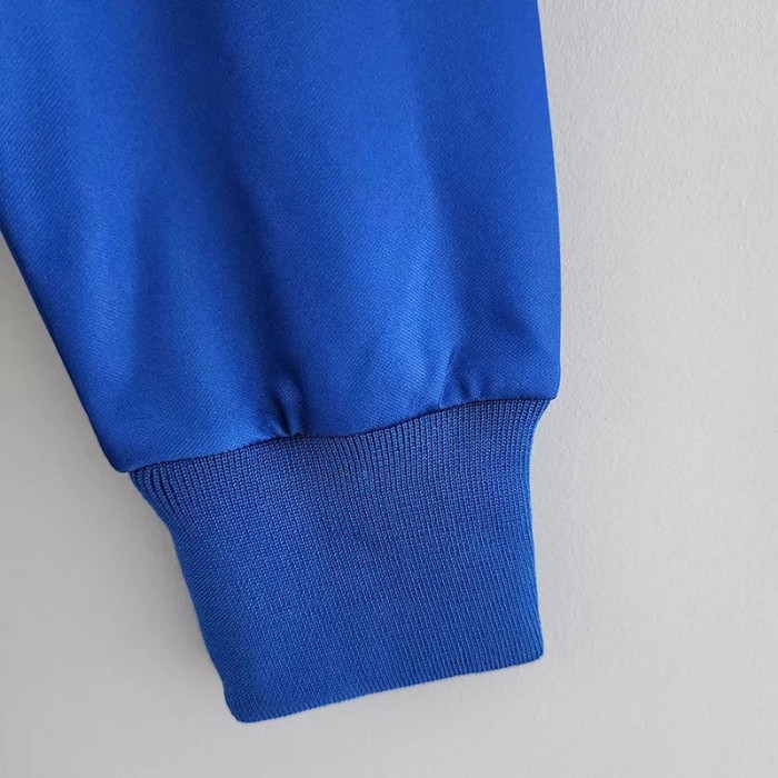 1988-1990 France Home Long Sleeve Retro Soccer Jersey