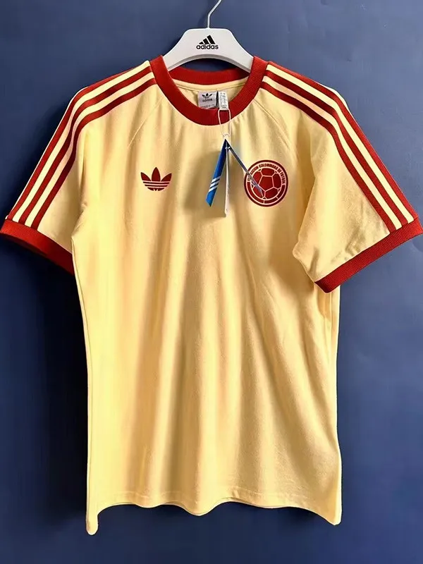 2024 Colombia Yellow Casual Retro Edition T-Shirts (High Quality)