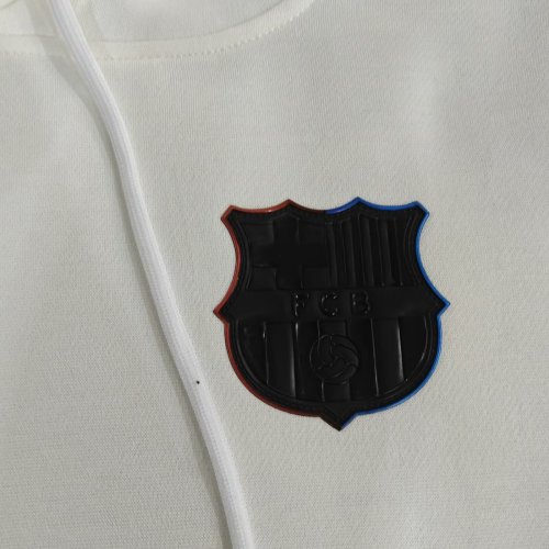 2024 Barcelona White Fleece Hoodie