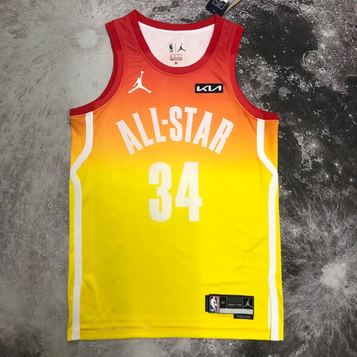 2023 ALL STAR ANTETOKOUNMPO #34 Yellow Top Quality Hot Pressing