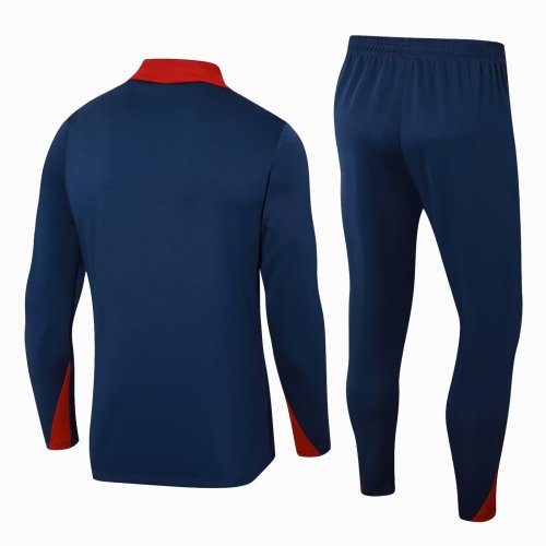 24-25 England High Quality Half Pull Tracksuit 