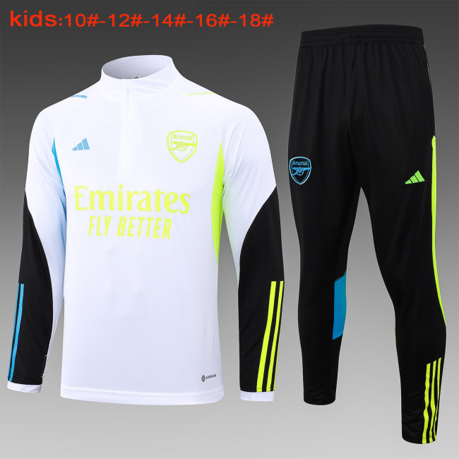 23-24 Arsenal High Quality Kids Half Pull Tracksuit