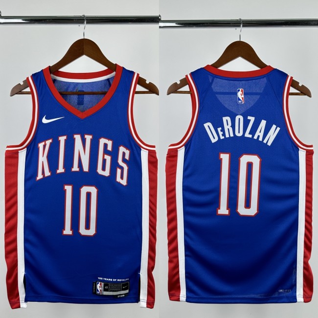 24-25 Kings DEROZAN #10 Blue City Edition Top Quality Hot Pressing NBA Jersey