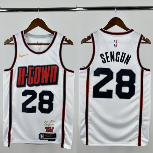 24-25 ROCKETS SENGUN #28 White City Edition Top Quality Hot Pressing NBA Jersey