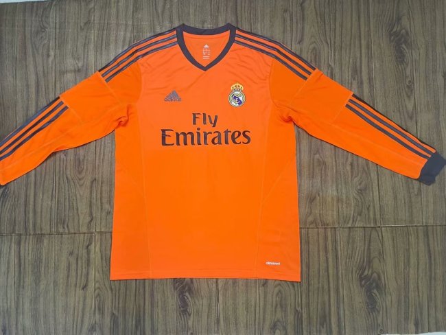 2013-2014 Real Madrid Third Long sleeves Retro Soccer Jersey