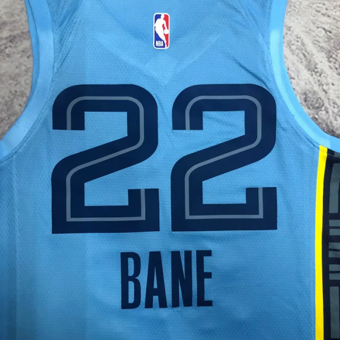 22-23 GRIZZLIES BANE #22 Blue Top Quality Hot Pressing NBA Jersey (Trapeze Edition)