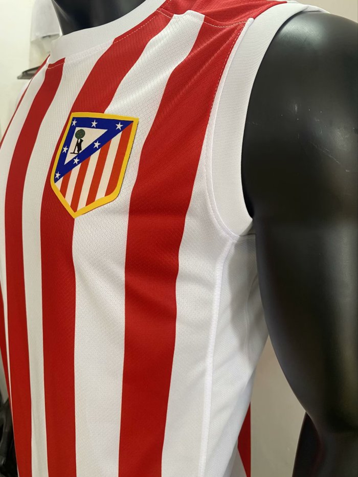 25-26 Atlético Madrid Home Fans Soccer Jersey 无袖
