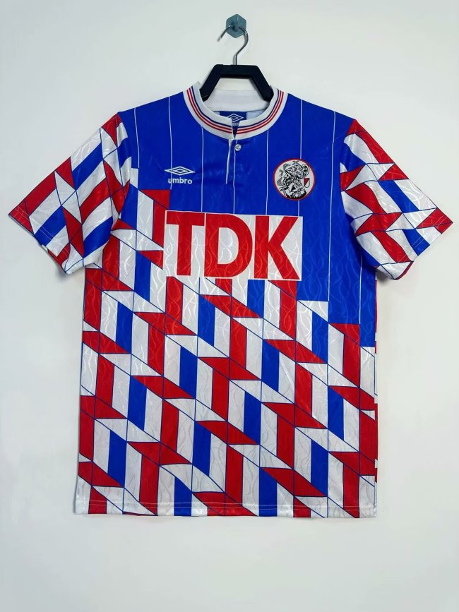 1989-1990 Ajax Away Retro Soccer Jersey