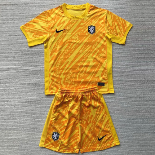 2024  Netherlands European Cup Home Kids Soccer Jersey