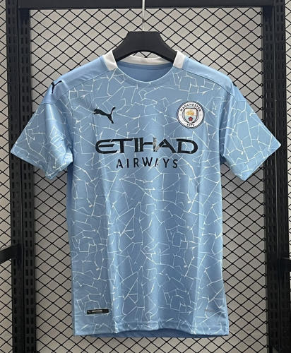 2020-2021 Manchester City Home Retro Soccer Jersey