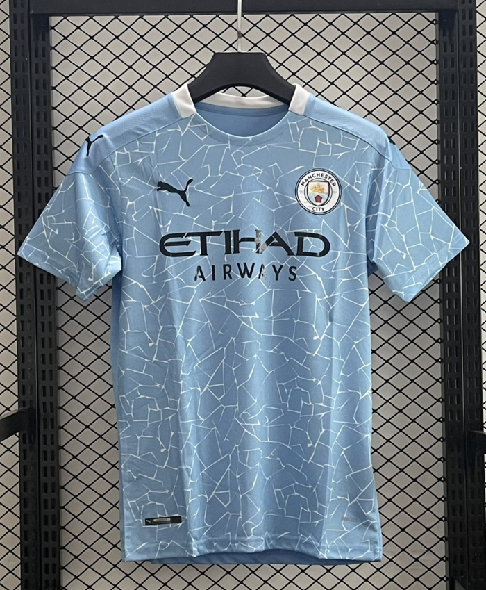 2020-2021 Manchester City Home Retro Soccer Jersey