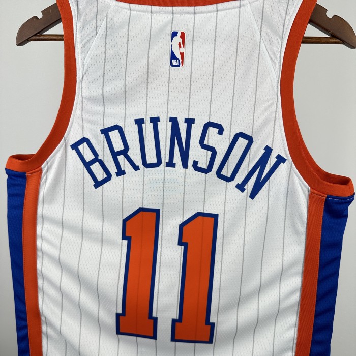 24-25 KNICKS BRUNSON #11 White City Edition Top Quality Hot Pressing NBA Jersey