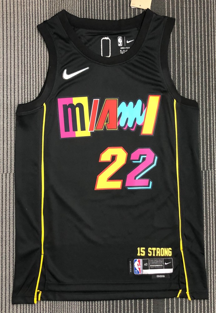 21-22 HEAT BUTLER #22 Black Top Quality Hot Pressing NBA Jersey