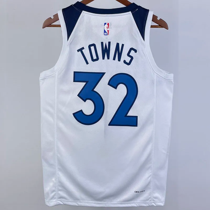 22-23 Timberwolves TOWNS #32 White Top Quality Hot Pressing NBA Jersey