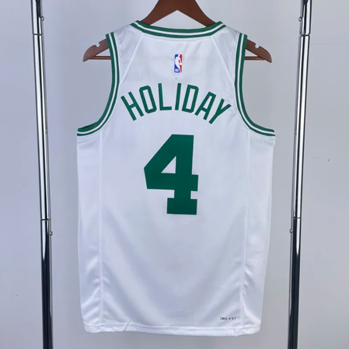 22-23 CELTICS HOLIOAY #4 White Home Top Quality Hot Pressing NBA Jersey
