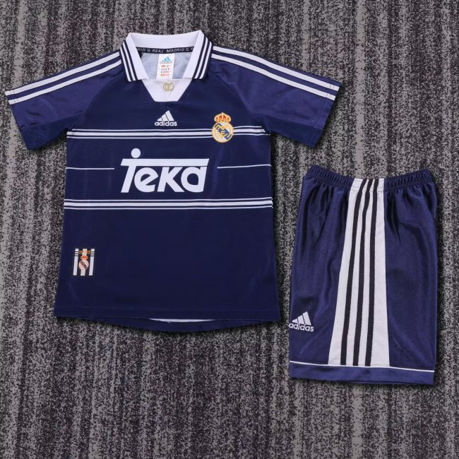 1998-1999 Real Madrid Away Retro Kids Soccer Jersey