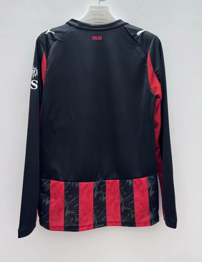 25-26 AC Milan Home Long Sleeve Soccer Jersey (长袖)