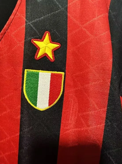 1993-1994 AC Milan UCL Version Retro Soccer Jersey