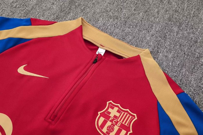 24-25 Barcelona High Quality Half Pull Tracksuit
