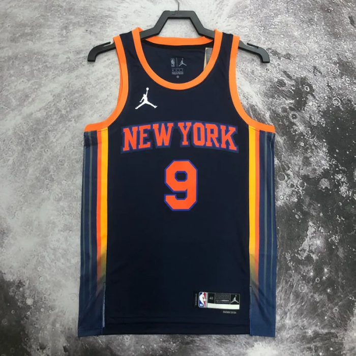 22-23 KNICKS BARRETT #9 Black Top Quality Hot Pressing NBA Jersey (Trapeze Edition)