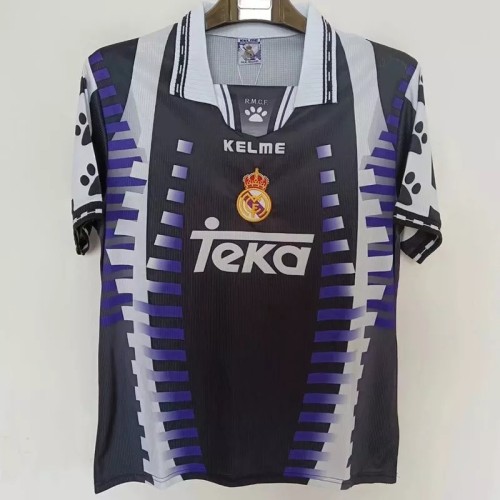 1997-1998 Real Madrid Third Black Retro Soccer Jersey