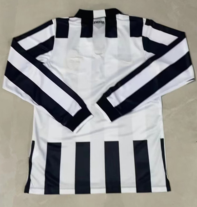 2014-2015 Juventus Home Long Sleeve Retro Soccer Jersey