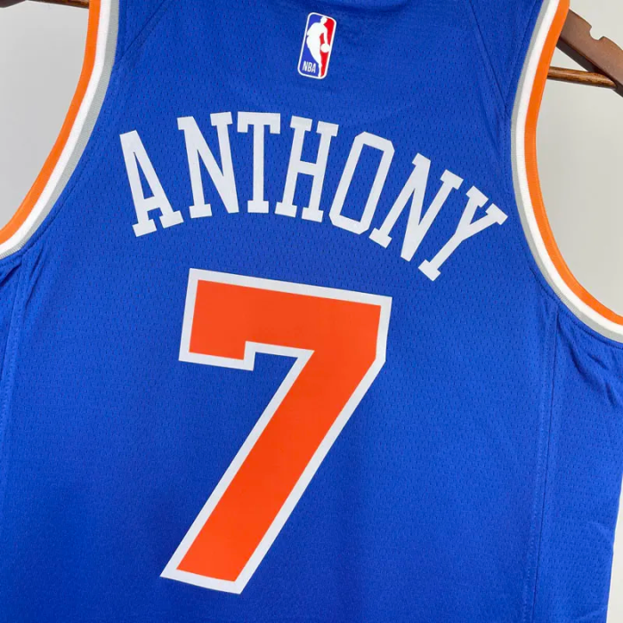 22-23 KNICKS ANTHONY #7 Blue Top Quality Hot Pressing NBA Jersey