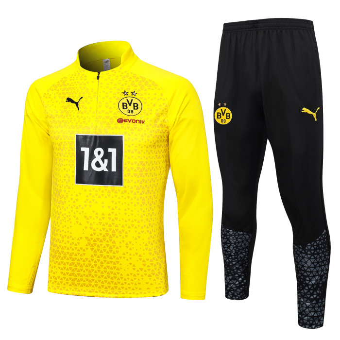23-24 Dortmund High Quality Half Pull Tracksuit
