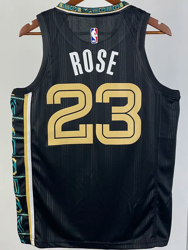 20-21 Grizzlies ROSE #23 Black City Edition Top Quality Hot Pressing NBA Jersey