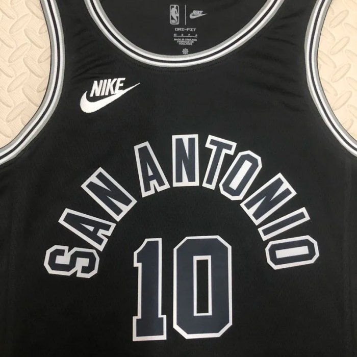 22-23 SA Spurs DEROZAN #10 Black Top Quality Hot Pressing NBA Jersey (Retro Logo)