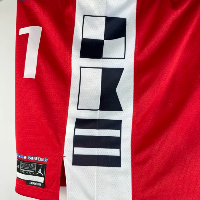 24-25 Clippers WESTBROOK #0 Red Top Quality Hot Pressing NBA Jersey (Trapeze Edition)