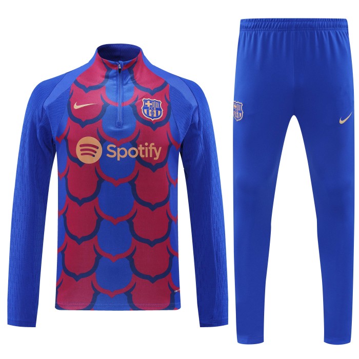 24-25 Barcelona High Quality Half Pull Tracksuit