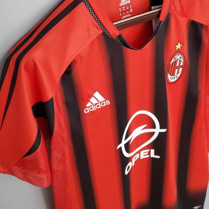 2004-2005 AC Milan Home Retro Soccer Jersey