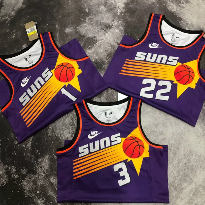 22-23 SUNS AYTON #22 Purple Top Quality Hot Pressing NBA Jersey (Retro Logo)