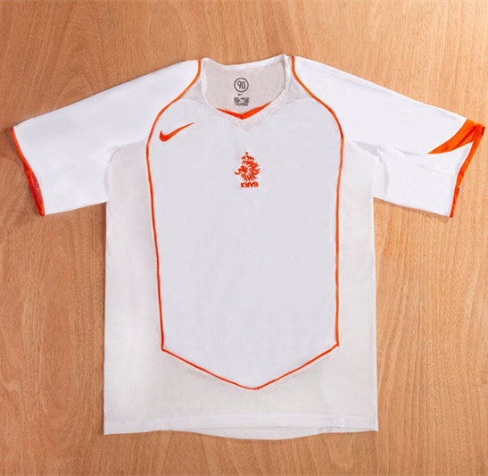 2004  Netherlands  Away Retro Soccer Jersey