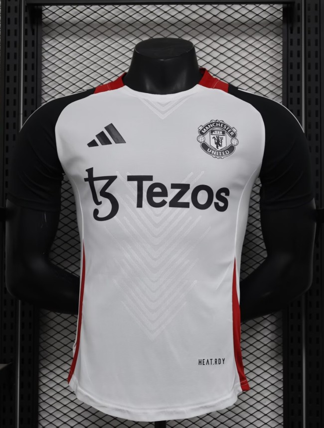 25-26 Manchester United White Player Version Soccer Jersey